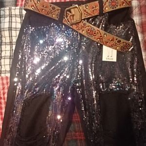 Cello sequence denim pants, SZ 7, black (belt not included)